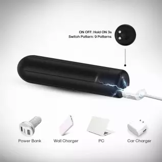 G-Spot Bullet Vibrator - Mini Dildo Nipple Stimulator, Portable Vaginal Clitoris Massager, Magnetic USB Rechargeable with 9 Powe G-Spot Bullet Vibrator - Mini Dildo Nipple Stimulator, Portable Vaginal Clitoris Massager, Magnetic USB Rechargeable with 9 Powe