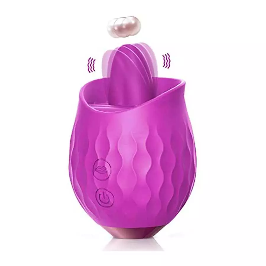 Rose Toy Vibrator for Women: Clitoral Tongue Licking Vibrator, Honnee 2 in 1 Clitoris Stimulator Nipple Massager with 10 Modes & Rose Toy Vibrator for Women: Clitoral Tongue Licking Vibrator, Honnee 2 in 1 Clitoris Stimulator Nipple Massager with 10 Modes &