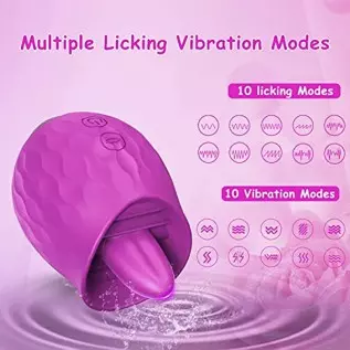 Rose Toy Vibrator for Women: Clitoral Tongue Licking Vibrator, Honnee 2 in 1 Clitoris Stimulator Nipple Massager with 10 Modes & Rose Toy Vibrator for Women: Clitoral Tongue Licking Vibrator, Honnee 2 in 1 Clitoris Stimulator Nipple Massager with 10 Modes &