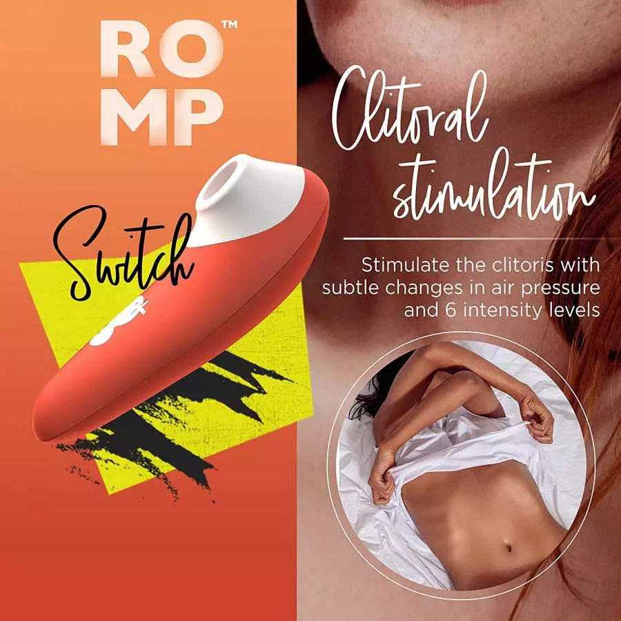 ROMP Switch Clitoral Sucking Toy - Clit Stimulator - Clit Sucker Vibrator with 6 Intesity Levels - Vibrating Adult Sex Toys for 