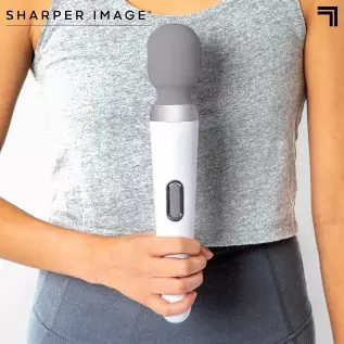 SHARPER IMAGE Personal Touch Go Compact Massager Wand, Wireless Vibrating Massager for Neck & Shoulders, Sports Recover Relaxing SHARPER IMAGE Personal Touch Go Compact Massager Wand, Wireless Vibrating Massager for Neck & Shoulders, Sports Recover Relaxing
