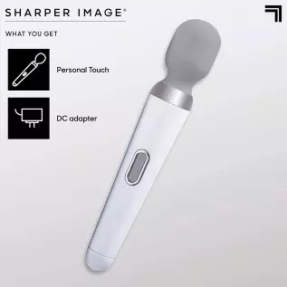 SHARPER IMAGE Personal Touch Go Compact Massager Wand, Wireless Vibrating Massager for Neck & Shoulders, Sports Recover Relaxing SHARPER IMAGE Personal Touch Go Compact Massager Wand, Wireless Vibrating Massager for Neck & Shoulders, Sports Recover Relaxing