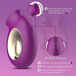 Rose Vibrator, Clitoral Nipple Anus Licking Tongue Vibrator with 2 Speeds & 5 Modes Powerful Stimulator-G spot Vibrators for Qui Rose Vibrator, Clitoral Nipple Anus Licking Tongue Vibrator with 2 Speeds & 5 Modes Powerful Stimulator-G spot Vibrators for Qui