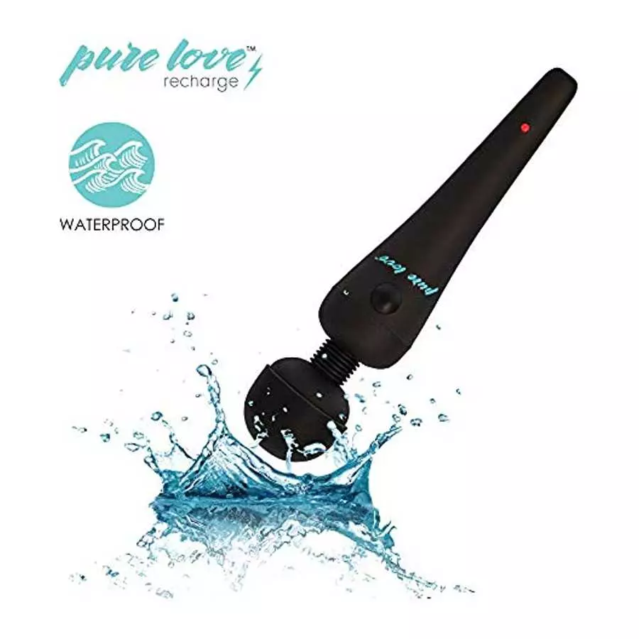 pure love Massage Wand, Personal Vibrator, Full Body Massager, Rechargeable & Waterproof, Handheld, Cordless, Powerful PowerBull