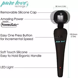 pure love Massage Wand, Personal Vibrator, Full Body Massager, Rechargeable & Waterproof, Handheld, Cordless, Powerful PowerBull pure love Massage Wand, Personal Vibrator, Full Body Massager, Rechargeable & Waterproof, Handheld, Cordless, Powerful PowerBull
