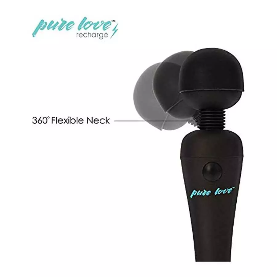 pure love Massage Wand, Personal Vibrator, Full Body Massager, Rechargeable & Waterproof, Handheld, Cordless, Powerful PowerBull