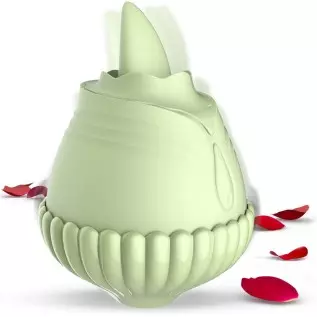 Rose Toy Vibrator, Clitoral Licking Tongue Vibrator, AIYULONG Licking & Vibrating Nipples Clitoral Stimulator with 9 Powerful Vi
