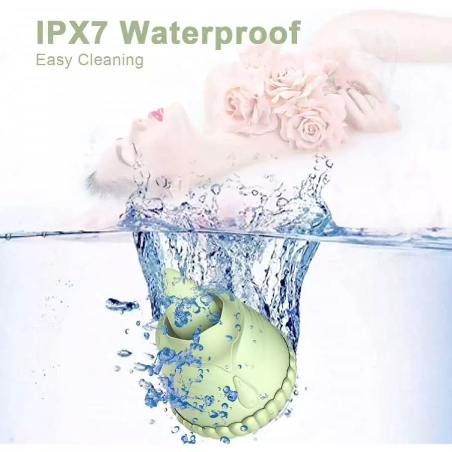 Rose Toy Vibrator, Clitoral Licking Tongue Vibrator, AIYULONG Licking & Vibrating Nipples Clitoral Stimulator with 9 Powerful Vi