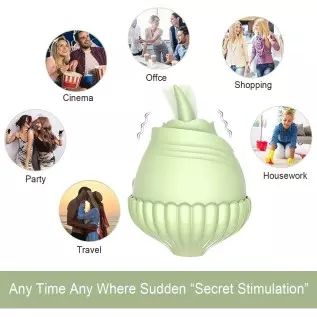 Rose Toy Vibrator, Clitoral Licking Tongue Vibrator, AIYULONG Licking & Vibrating Nipples Clitoral Stimulator with 9 Powerful Vi Rose Toy Vibrator, Clitoral Licking Tongue Vibrator, AIYULONG Licking & Vibrating Nipples Clitoral Stimulator with 9 Powerful Vi