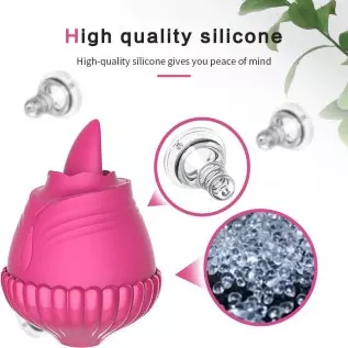 Rose Toy Vibrator, Clitoral Licking Tongue Vibrator, AIYULONG Licking & Vibrating Nipples Clitoral Stimulator with 9 Powerful Vi Rose Toy Vibrator, Clitoral Licking Tongue Vibrator, AIYULONG Licking & Vibrating Nipples Clitoral Stimulator with 9 Powerful Vi