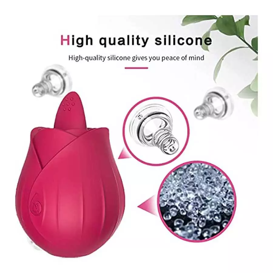Newly Roses Toys for Women Waterproof, Clitoral Tongue Licking Toy with 9 Powerful Modes for Quick Orgasm, Licking & Vibrating N