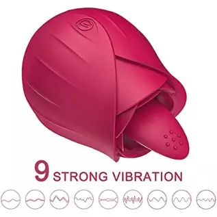 Newly Roses Toys for Women Waterproof, Clitoral Tongue Licking Toy with 9 Powerful Modes for Quick Orgasm, Licking & Vibrating N Newly Roses Toys for Women Waterproof, Clitoral Tongue Licking Toy with 9 Powerful Modes for Quick Orgasm, Licking & Vibrating N