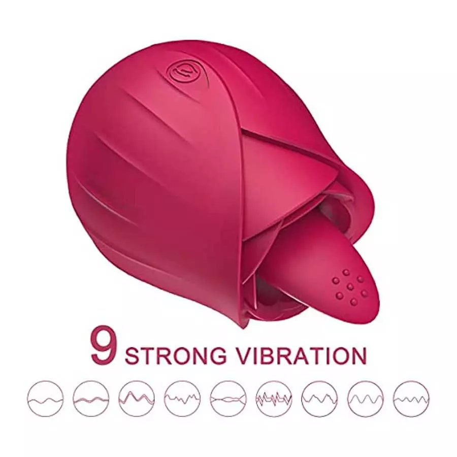 Newly Roses Toys for Women Waterproof, Clitoral Tongue Licking Toy with 9 Powerful Modes for Quick Orgasm, Licking & Vibrating N