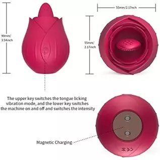Newly Roses Toys for Women Waterproof, Clitoral Tongue Licking Toy with 9 Powerful Modes for Quick Orgasm, Licking & Vibrating N Newly Roses Toys for Women Waterproof, Clitoral Tongue Licking Toy with 9 Powerful Modes for Quick Orgasm, Licking & Vibrating N