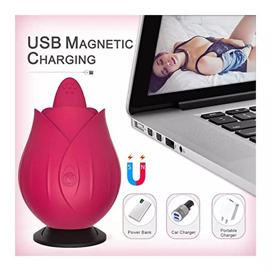 Newly Roses Toys for Women Waterproof, Clitoral Tongue Licking Toy with 9 Powerful Modes for Quick Orgasm, Licking & Vibrating N