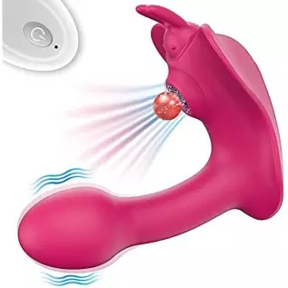Clitoral Sucking Vibrator, Remote G Spot Stimulator & Clit Sucker Butterfly Vibrator, 10 Powerful Modes, Waterproof & Rechargeab