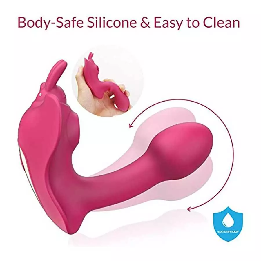 Clitoral Sucking Vibrator, Remote G Spot Stimulator & Clit Sucker Butterfly Vibrator, 10 Powerful Modes, Waterproof & Rechargeab