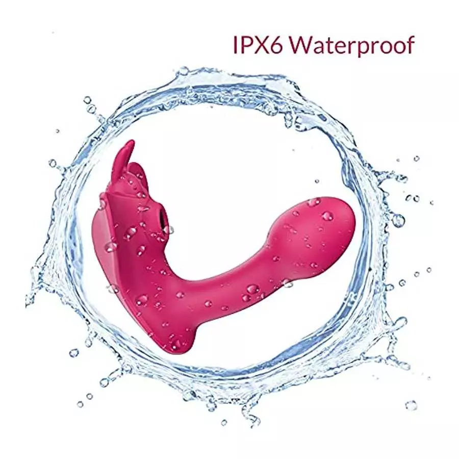 Clitoral Sucking Vibrator, Remote G Spot Stimulator & Clit Sucker Butterfly Vibrator, 10 Powerful Modes, Waterproof & Rechargeab