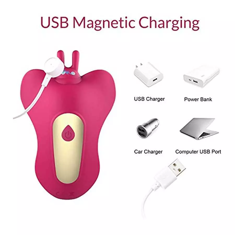 Clitoral Sucking Vibrator, Remote G Spot Stimulator & Clit Sucker Butterfly Vibrator, 10 Powerful Modes, Waterproof & Rechargeab