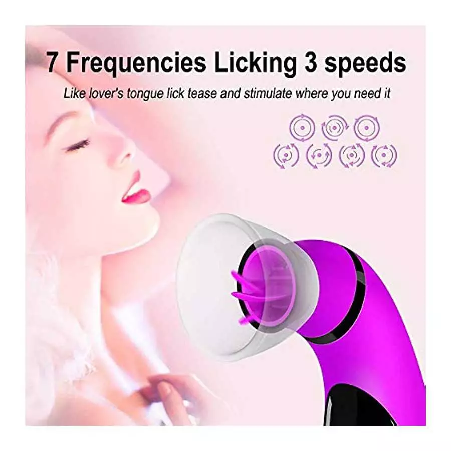 Sucking Vibrator Women Sex Toys - Adult Toys with 7 Sucking and 3 Tongue Licking Modes Vibrators Clitoralis Stimulator for Women