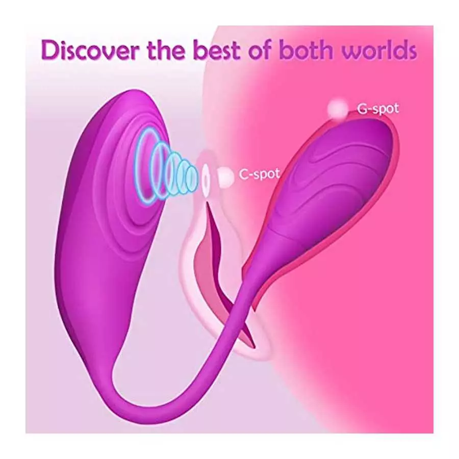 Pulsating Clitoral Vibrator with Vibrating Egg - High-Frequency Clitoral Vagina Stimulator for Quick Orgasm, Lucy G Spot Tapping