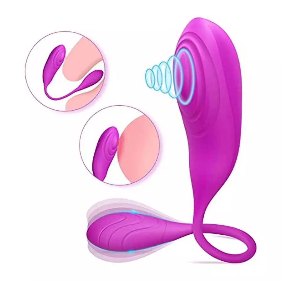 Pulsating Clitoral Vibrator with Vibrating Egg - High-Frequency Clitoral Vagina Stimulator for Quick Orgasm, Lucy G Spot Tapping