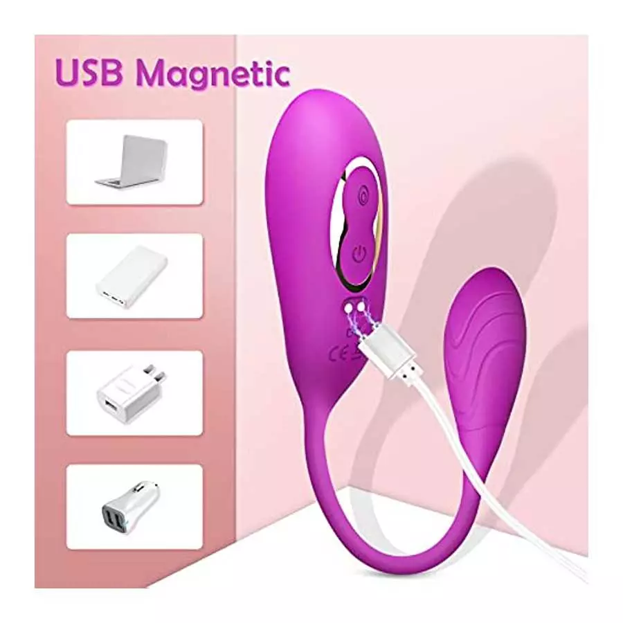 Pulsating Clitoral Vibrator with Vibrating Egg - High-Frequency Clitoral Vagina Stimulator for Quick Orgasm, Lucy G Spot Tapping