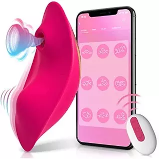 Wearable Panty Clitoral Butterfly Vibrator with APP Remote Control, Pleasure G-spot Stimulator 10 Vibration Patterns Silicone Re