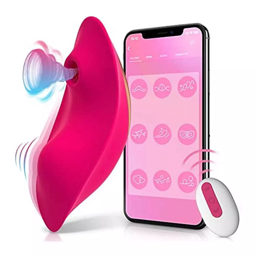 Wearable Panty Clitoral Butterfly Vibrator with APP Remote Control, Pleasure G-spot Stimulator 10 Vibration Patterns Silicone Re