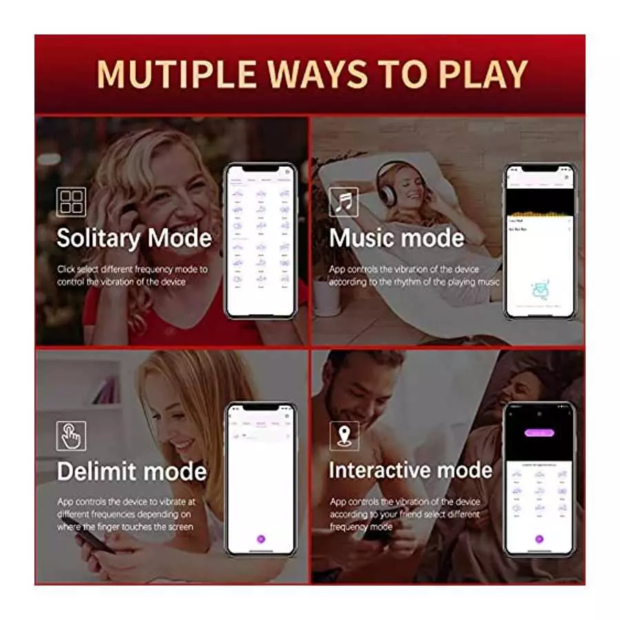 Wearable Panty Clitoral Butterfly Vibrator with APP Remote Control, Pleasure G-spot Stimulator 10 Vibration Patterns Silicone Re