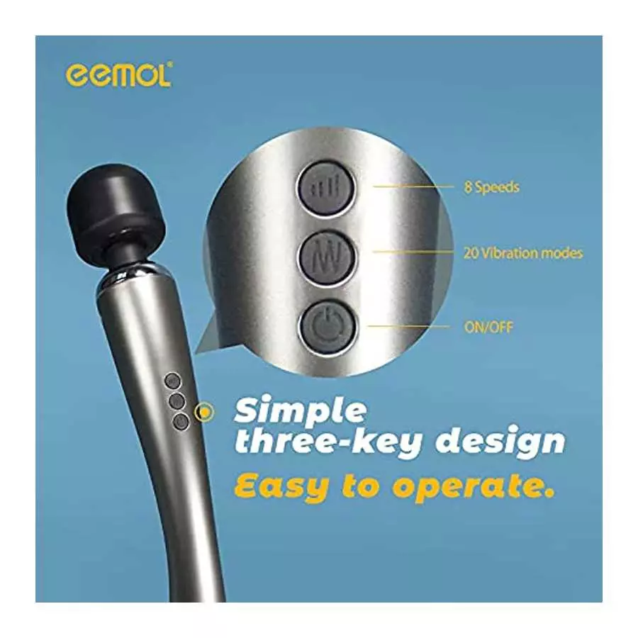 EEMOL Rechargeable Personal Massager Vibrator, Wireless with 20 Vibration Patterns 8 Multi-Speed - Sex Toys for Women Girl's Gif