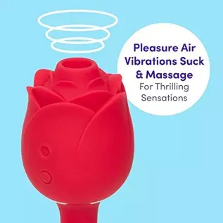 Lovehoney Floral Fantasy 2 in 1 Rose Clitoral Sucking Toy & G-Spot Vibrator – Rose Sex Toy Clit Sucker with 6 Suction Speeds – 5
