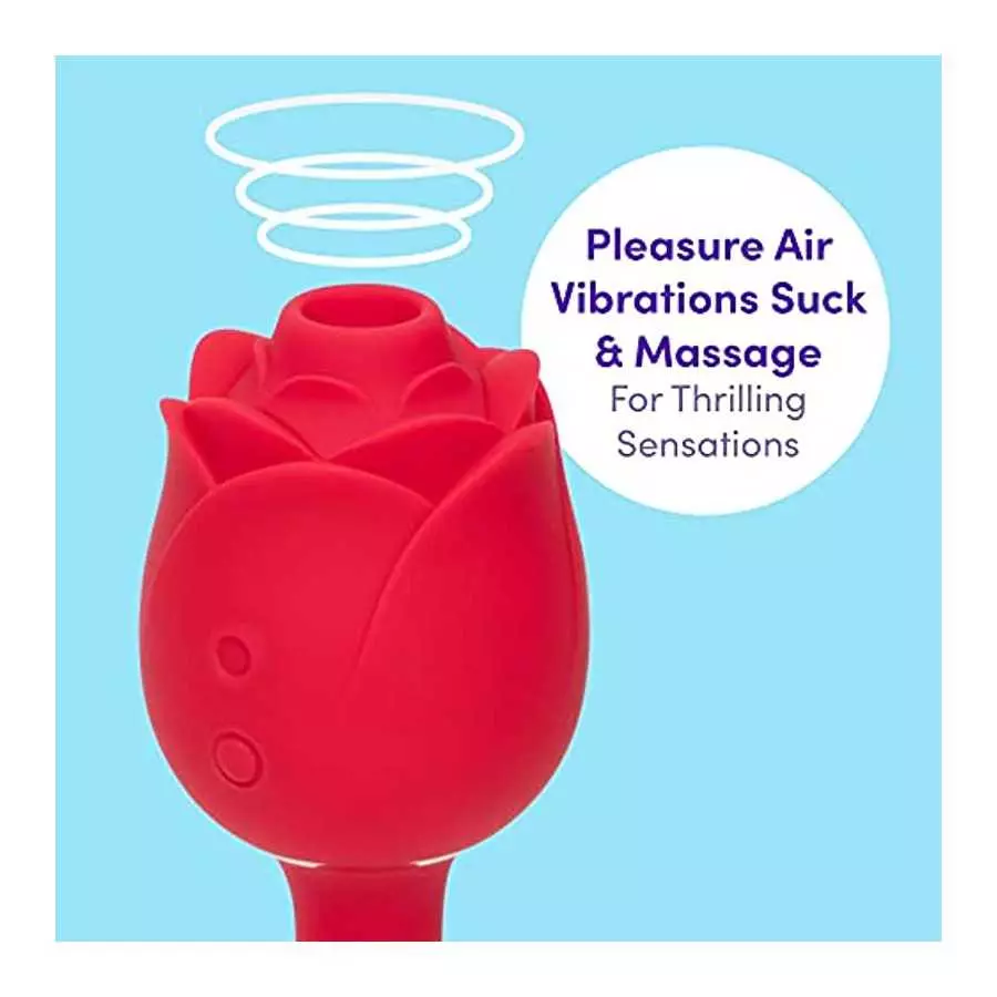 Lovehoney Floral Fantasy 2 in 1 Rose Clitoral Sucking Toy & G-Spot Vibrator – Rose Sex Toy Clit Sucker with 6 Suction Speeds – 5