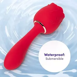 Lovehoney Floral Fantasy 2 in 1 Rose Clitoral Sucking Toy & G-Spot Vibrator – Rose Sex Toy Clit Sucker with 6 Suction Speeds – 5