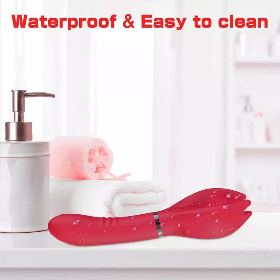 Clitoral G-spot Rose Vibrator, Clit Nipple Dildo Rabbit Vibrator, Alovegarden Clitoris Stimulator with 7 Powerful Vibration Adul