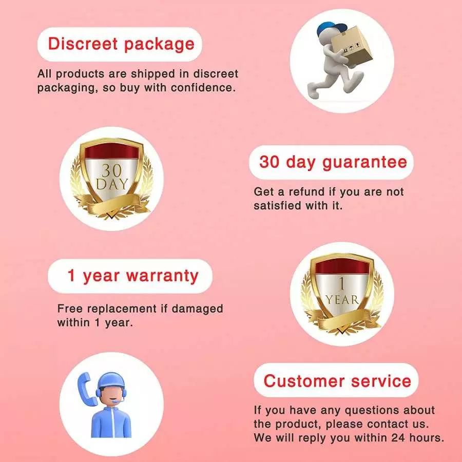 Clitoral G-spot Rose Vibrator, Clit Nipple Dildo Rabbit Vibrator, Alovegarden Clitoris Stimulator with 7 Powerful Vibration Adul