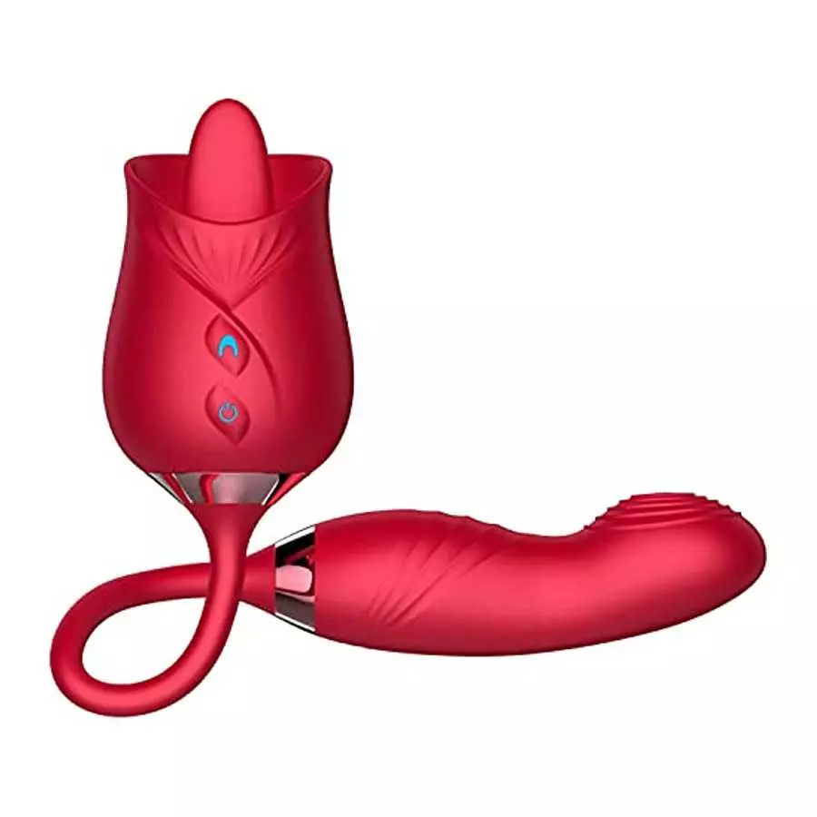 PowerRider Clitoral Stimulator Rose Toy for Woman Dildo Vibrator Rose Sex Stimulator for Women with 4*10 Modes, 4 in 1 Tongue Li PowerRider Clitoral Stimulator Rose Toy for Woman Dildo Vibrator Rose Sex Stimulator for Women with 4*10 Modes, 4 in 1 Tongue Li