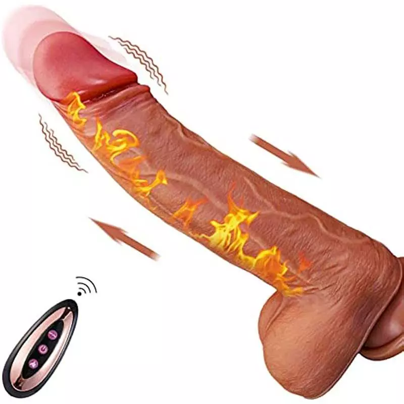 9.25”Thrusting Dildo Vibrator with Heating and Rotating, 9 Modes Vibration and Swing, Silicone Realistic Vibrating Dildos with R 9.25”Thrusting Dildo Vibrator with Heating and Rotating, 9 Modes Vibration and Swing, Silicone Realistic Vibrating Dildos with R