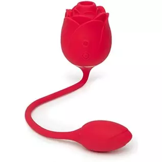 Lovehoney Rose Glow 2 in 1 Rose Clitoral Sucking Toy & Love Egg Vibrator – Rose Sex Toy Clit Suction Stimulator with 6 Suction S