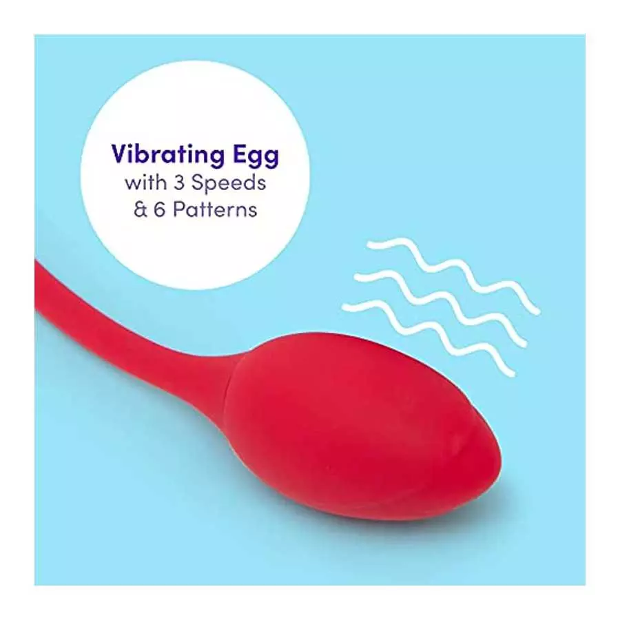 Lovehoney Rose Glow 2 in 1 Rose Clitoral Sucking Toy & Love Egg Vibrator – Rose Sex Toy Clit Suction Stimulator with 6 Suction S