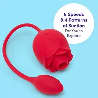 Lovehoney Rose Glow 2 in 1 Rose Clitoral Sucking Toy & Love Egg Vibrator – Rose Sex Toy Clit Suction Stimulator with 6 Suction S Lovehoney Rose Glow 2 in 1 Rose Clitoral Sucking Toy & Love Egg Vibrator – Rose Sex Toy Clit Suction Stimulator with 6 Suction S