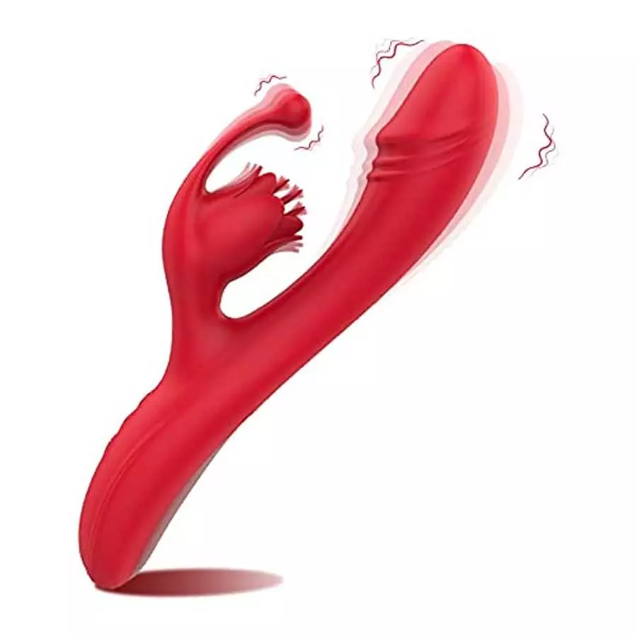 Rabbit Vibrator Clitoral Dildo with Heating, PUWCBZE Rose Toy G-Spot & Clitoris Stimulator, 10 Vibration Modes & Flapping Sex To Rabbit Vibrator Clitoral Dildo with Heating, PUWCBZE Rose Toy G-Spot & Clitoris Stimulator, 10 Vibration Modes & Flapping Sex To