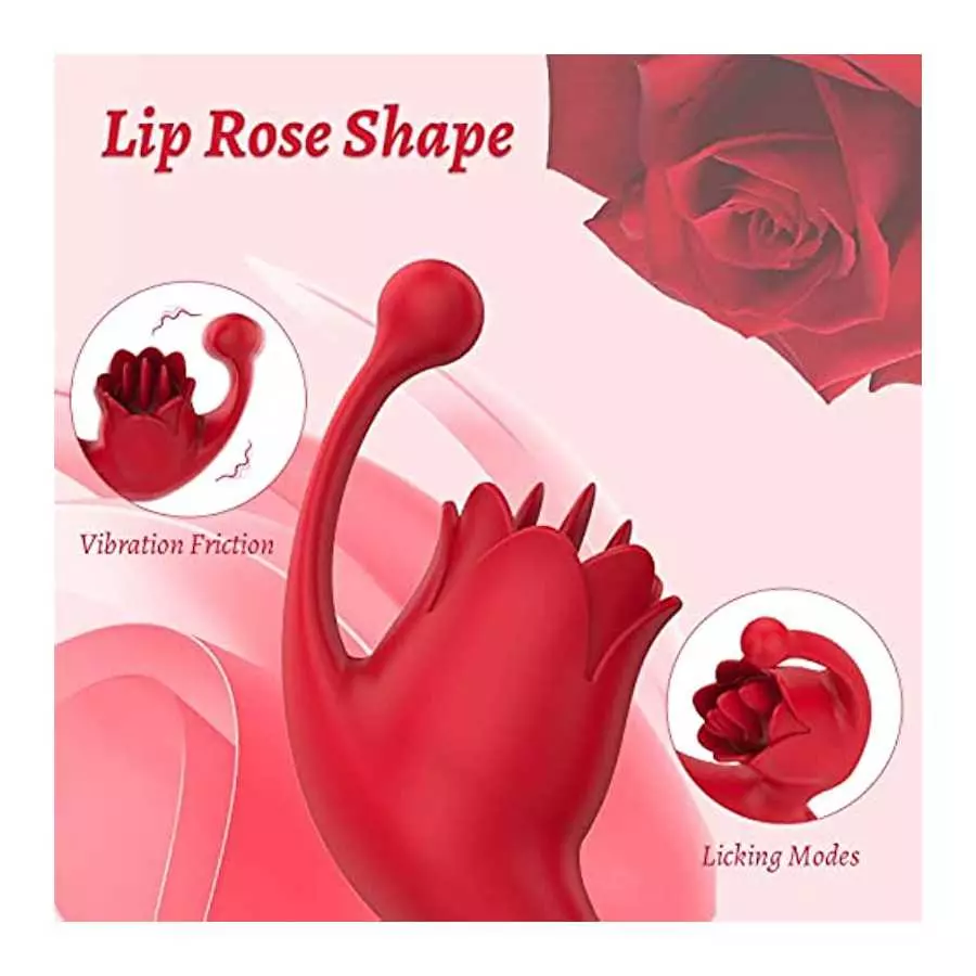 Rabbit Vibrator Clitoral Dildo with Heating, PUWCBZE Rose Toy G-Spot & Clitoris Stimulator, 10 Vibration Modes & Flapping Sex To