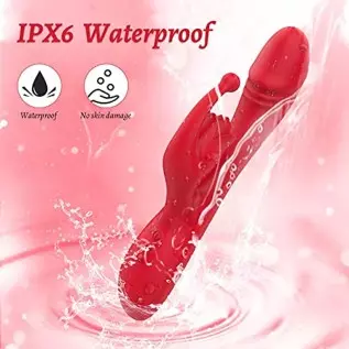 Rabbit Vibrator Clitoral Dildo with Heating, PUWCBZE Rose Toy G-Spot & Clitoris Stimulator, 10 Vibration Modes & Flapping Sex To Rabbit Vibrator Clitoral Dildo with Heating, PUWCBZE Rose Toy G-Spot & Clitoris Stimulator, 10 Vibration Modes & Flapping Sex To