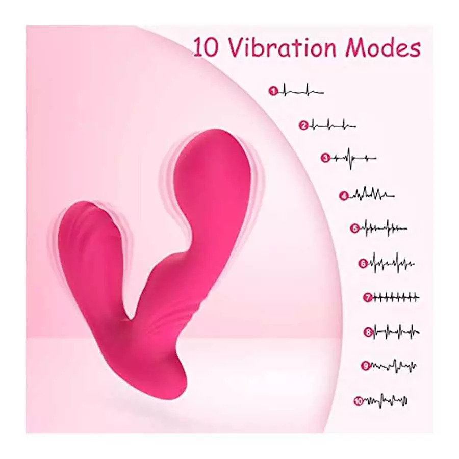 Remote Control Wiggling Wearable Panty Vibrator, Adult Sex Toys for G Spot Clitoral Stimulation, Butterfly Vibrators with 10 Vib