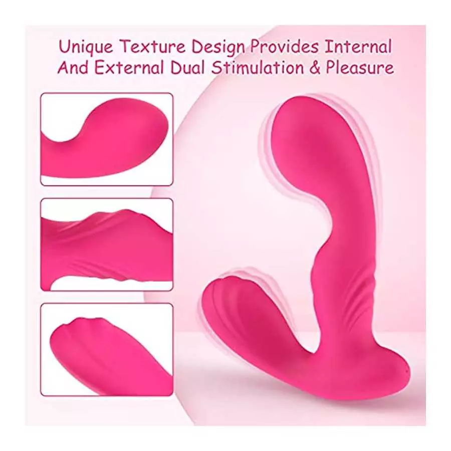 Remote Control Wiggling Wearable Panty Vibrator, Adult Sex Toys for G Spot Clitoral Stimulation, Butterfly Vibrators with 10 Vib