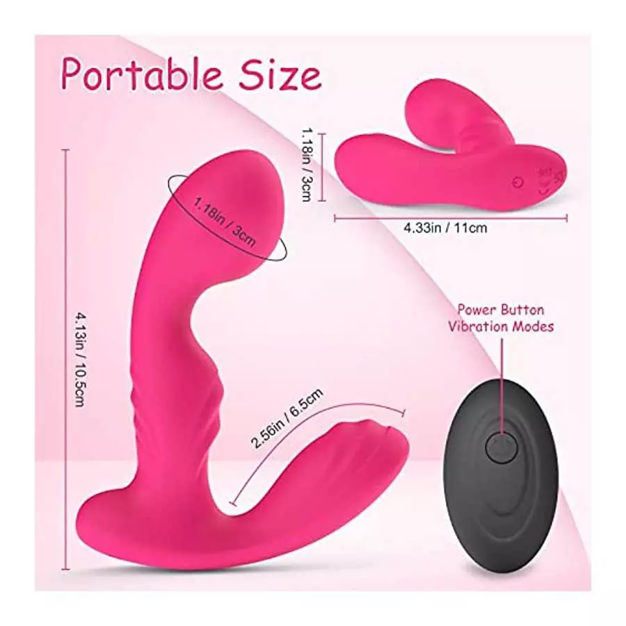 Remote Control Wiggling Wearable Panty Vibrator, Adult Sex Toys for G Spot Clitoral Stimulation, Butterfly Vibrators with 10 Vib