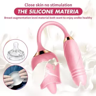 The Rose Toy for Women - Rose Clitorial Sucking Toy with 10 Intense Suction - Rose Sex Toy with Tongue and Suck - Rechargeable C The Rose Toy for Women - Rose Clitorial Sucking Toy with 10 Intense Suction - Rose Sex Toy with Tongue and Suck - Rechargeable C