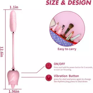 The Rose Toy for Women - Rose Clitorial Sucking Toy with 10 Intense Suction - Rose Sex Toy with Tongue and Suck - Rechargeable C The Rose Toy for Women - Rose Clitorial Sucking Toy with 10 Intense Suction - Rose Sex Toy with Tongue and Suck - Rechargeable C