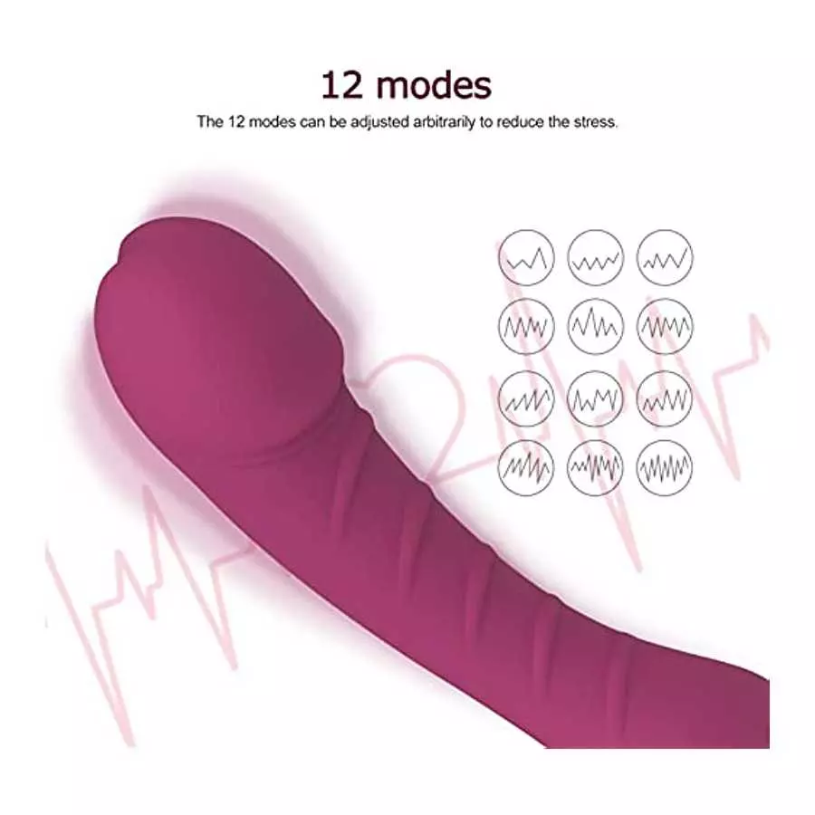 G Spot Clitoral Anal Vibrator Sex Toy with 12 Vibration Modes Waterproof Rechargeable Rose Toy Adult Toy for Women Couple Adult 